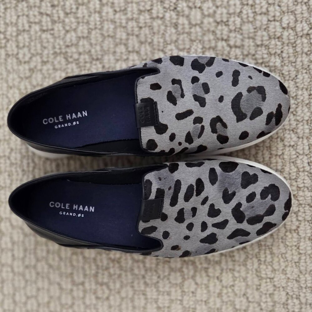 Cole Haan Grand. 0 S  Slip on Leopard Print Casual Shoes Size 6.5